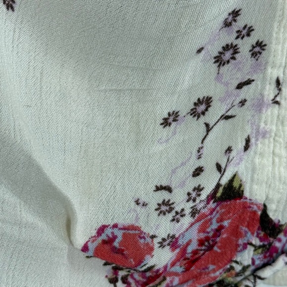 Free People Tree Swing Floral Print Sleeveless Flowy Tank‎ Blouse Bohemian Sz M - Picture 2 of 9